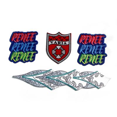 China Factory Price Custom Embroidered Letters Patch Embroidery Patches For Jackets Clothing Applique for sale