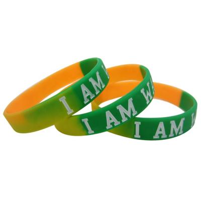 China Promotional Activities 2021 Personalized Logo Debossed Silicone Wristbands Cheap Promotional Custom Made for sale