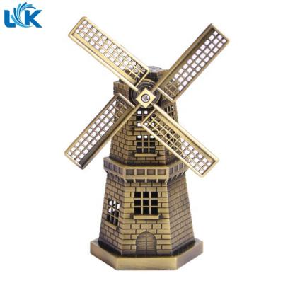 China Europe Vintage Metalwork Ornaments Holland Dutch Windmill For Home Office Decor for sale