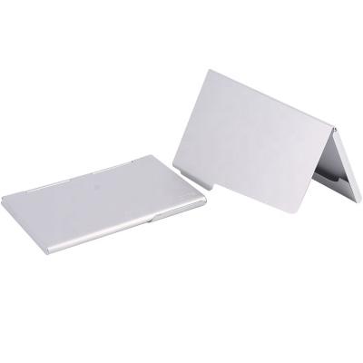 China Wholesale Fashion Logo Bulk Cheap Metal Silver Custom Card Holders for sale