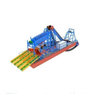 China China Hydraulic Chain Dredger Gold Mining Boat Gold and Diamond Dredge with Separator for sale