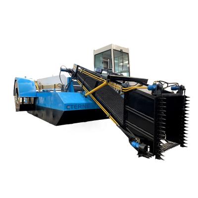 China Aquatic/seaweed/waste water weed harvester river weed harvester pure floating weed boat waste cleaning machine for sale