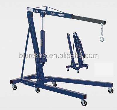 China BLURESEA Shop Crane Auto Tools Equipments 2T Hydraulic Shop Crane 2T for sale