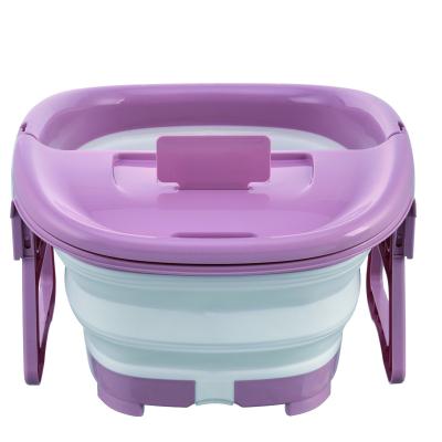 China Sustainable Hot Selling Single Foot Plastic Folding Basin With Phone Holder Feet Soaking Bucket for sale