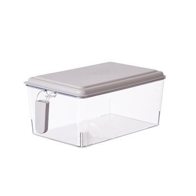 China Freshness Preservation Kitchen Multifunctional Refrigerator Stackable Plastic Storage Box Set With Lid And Handle for sale