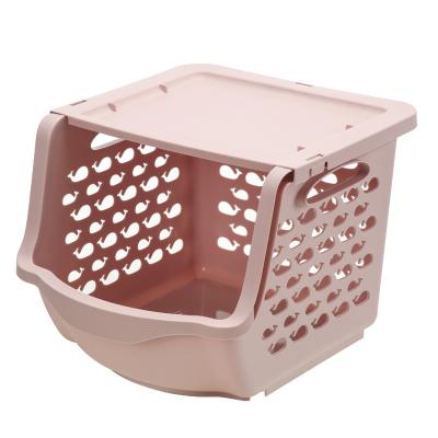 China Sustainable Factory Wholesale Folding Plastic Vegetable Fruit Storage Baskets For Kitchen for sale