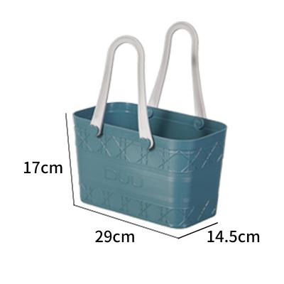 China Wholesale Durable PE Durable Soft Plastic Fruits and Vegetables Portable Handle Shopping Basket for sale