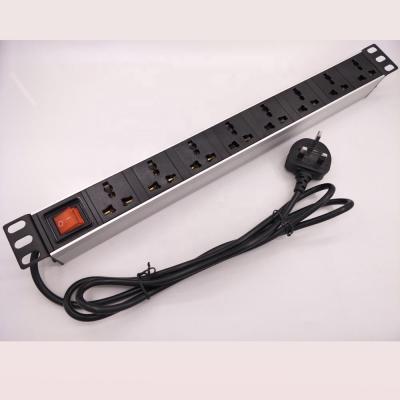 China 19' Aluminum 1U 8ways Universal Type PDUs With Switch for sale