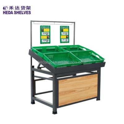 China Single sided supermarket storage fruit veget display rack for sale for sale