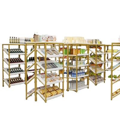 China HEDA Miniso Single Sided Wooden Shelf For Supermarket Retail Use for sale