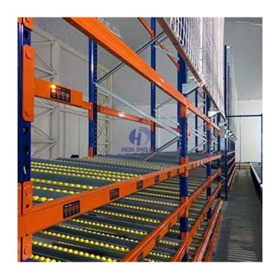 China Corrosion protection heda auto warehouse shelf storage rollers block sliding shelf for sale