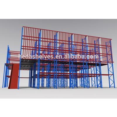 China Adjustable Shelf Height Multilayer Industrial Mezzanine Rack For Warehouse Use for sale