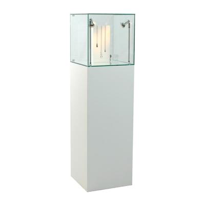 China Malaysia Direct Supply Double Sided Wall Mounted Glass Display Cabinet Showcase Display For Monocle for sale