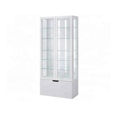 China Single Sided Glass Display Cabinet /used Glass Showcases And Display Cases With LED for sale