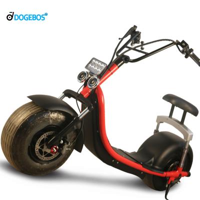 China Citycoco unisex high quality CE 2 wheel e scooter aluminum wide wheel unfoldable for sale