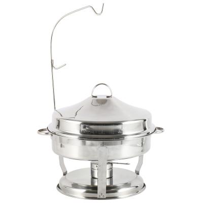 China Quick-Store Food Display 6L Stainless Steel Food Warmer Chafing Dish with Hanging Lid Stainless Steel Cheeky Dishes for sale