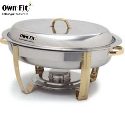 China Good Household Part Kitchenware Sealed Gold Plated Chafing Dish With Frequency Converter for sale