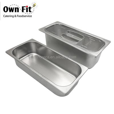 China Factory Direct Supply Stainless Steel Food Grade Gelato Pan And Ice Cream Container With Lid for sale