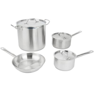 China Stainless Steel Sustainable Induction Ready Cookware Set for sale