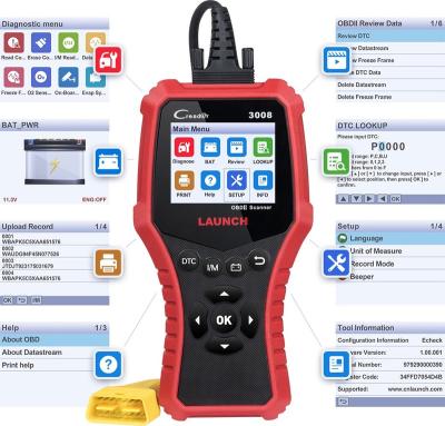 China Full OBDII/EOBD Functions OBD2 Car Scanner Multi-Language OBD 2 Code Reader Full System Diagnostic Automotive Auto Diagnostic Tool for sale