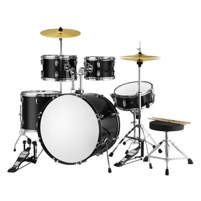 China Oilpaper Maker Set 22 Inch Drum Kit Full Size For Adult Junior Teen Black 5 Piece Mirror for sale