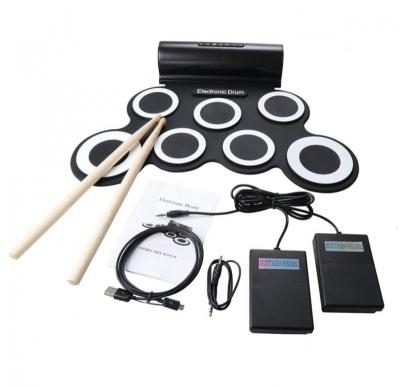 China Silicon Electronic Professional Electric Kit Drums Musical Instrument Electrical Push Pump Drum Set for sale