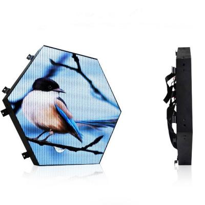 China Indoor Retail Advertising P2.5 P3 P4 Custom Size Hexagon Shape Led Screen Display for sale