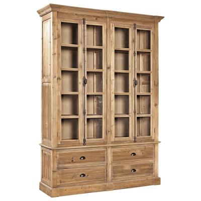 China Factory wholesale high quality antique resumed wooden bookcase can be placed in the living room and hall for sale