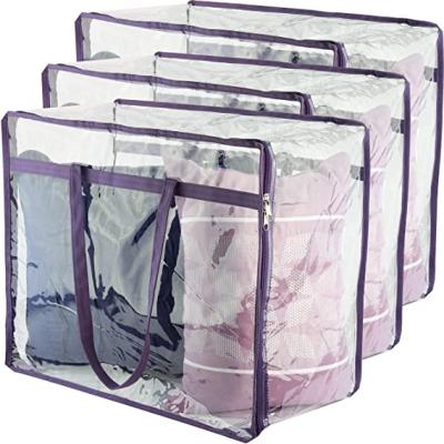 China Folding Clear Zippered Storage Bags For Bedding Cover for sale