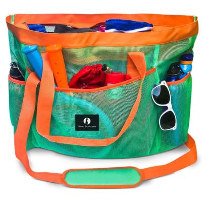 China Fashion Extra Large Beach Bags & Totes - XXL Mesh Tote Bag with Heavy Duty Pockets & Zipper for sale