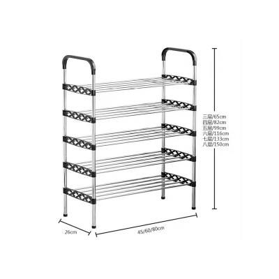 China High Quality Durable (Others) Adjustable Shoe Rack Using Various Black Simple Metal Shoe Rack Design for sale