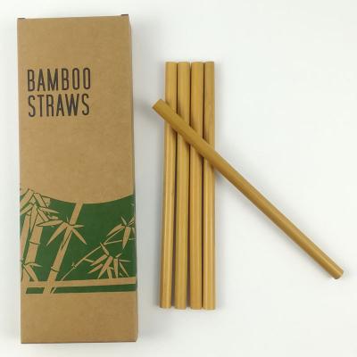 China Low MOQ Logo Reusable Natural Organic Bamboo Fiber Wholesale Eco Friendly Customized Drinking Straw for sale