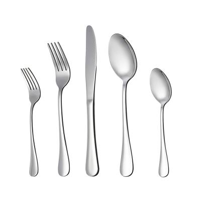 China Cheap Viable Restaurant Flatware Set Silver Dinnerware Spoon Knife Stainless Steel Forks And Cutlery for sale