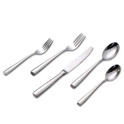 China Cathylin's 5pcs Stainless Steel Sliver Classic Luxury Cutlery Cutlery Set Hotel Restaurant Wholesale Flatware for sale