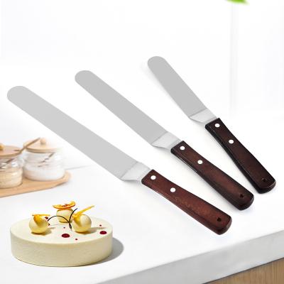 China Sustainable Natural Bamboo Wood Cheese Cutter Vintage Wooden Handle Butter Cream Butter Knife Spreader for sale