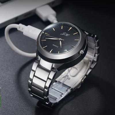 China Best Electric Rechargeable Promotional Cigarette Lighter Electronic Watch Lighter USB Lighter With USB Lighter Touch Watch for sale