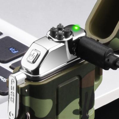 China Modern Double Arc Usb Rechargeable Lighter Windproof Plasma Lighter for sale