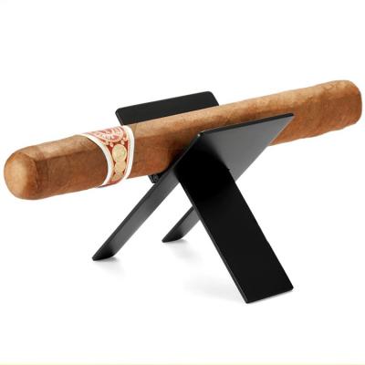 China Modern Custom Logo Specialized Premium Stainless Steel Cigar Stand, Pocket Cigar Stand Accessories for sale