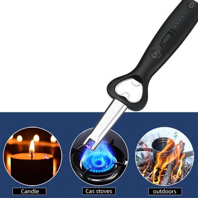 China Modern Kitchen Gas Stove Arc Lighter with Hook Windproof Plasma USB Candle Lighter Flameless Electric Gas Lighter for BBQ for sale