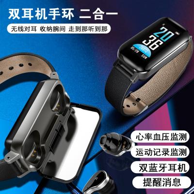 China Newest T89 Alarm Heart Rate Monitor Men Smart Watch with Wireless Earphone Smartwatch Fitness Tracker Blood Pressure for IOS Android for sale