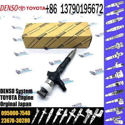 China Common Rail Fuel Injector 23670-30280 095000-7540 For Toyota Hilux 1KD-FTV à venda