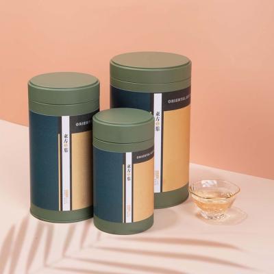 China Japanese Style Food Double Lid Metal Airtight Empty Container Stackable Tea Tin for sale