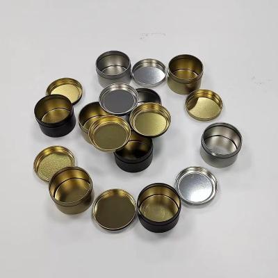 China Food Stored Container 2.5oz Empty Small Metal Round Candle Tin Box for sale