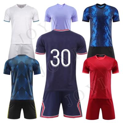 China Feature Hot Selling Breathable Soccer Uniform Set Custom Football Wear Thailand Sublimation Soccer Uniform for sale