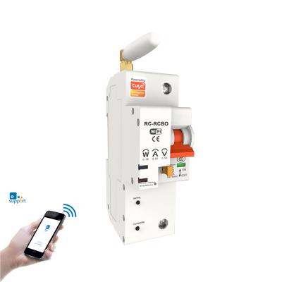 China 1P 2P 3P 4P WiFi Automatic Smart Circuit Breaker With Home GB10963.1 Electrical Monitoring Amazon Alexa And Meter Function And Google CE 6KA for sale