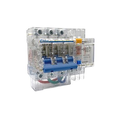 China C D RCCB DZ47LE-63 3P 32amp High Quality RCBO MCCB Current Operation Residual Universal Circuit Breaker for sale