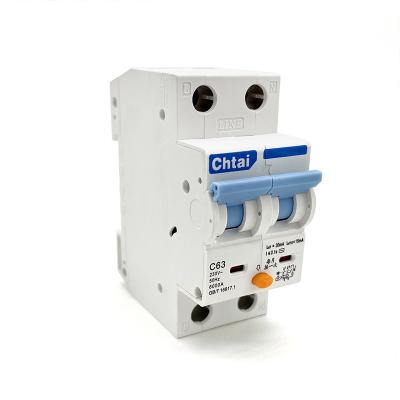 China PA66 Best Seller HGB3L-63 1P+N/2P 16A 20A 32A 40A 63A Cast Case Electrical Circuit Breakers RCBO RCCB Single Phase MCB for sale