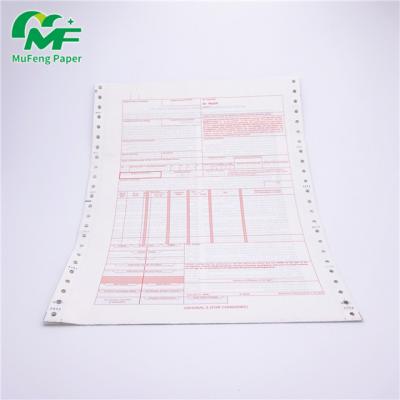 China Wholesale 100% Virgin wood pulp pin ad printer roll carbonless paper NCR ATM pay slip for sale