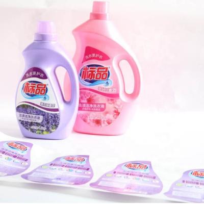 China Waterproof Customized Self Adhesive Sticker Label Printing Waterproof Laundry Detergent Custom Private Label for sale