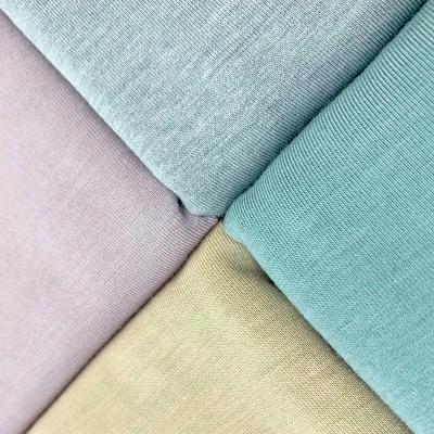 China 190gsm TR Polyester Viscose Plain Stretch Sports Soft Textile Fabrics For Summer Men And Ladies T-shirt Underwear Crotch Strapless Bra for sale